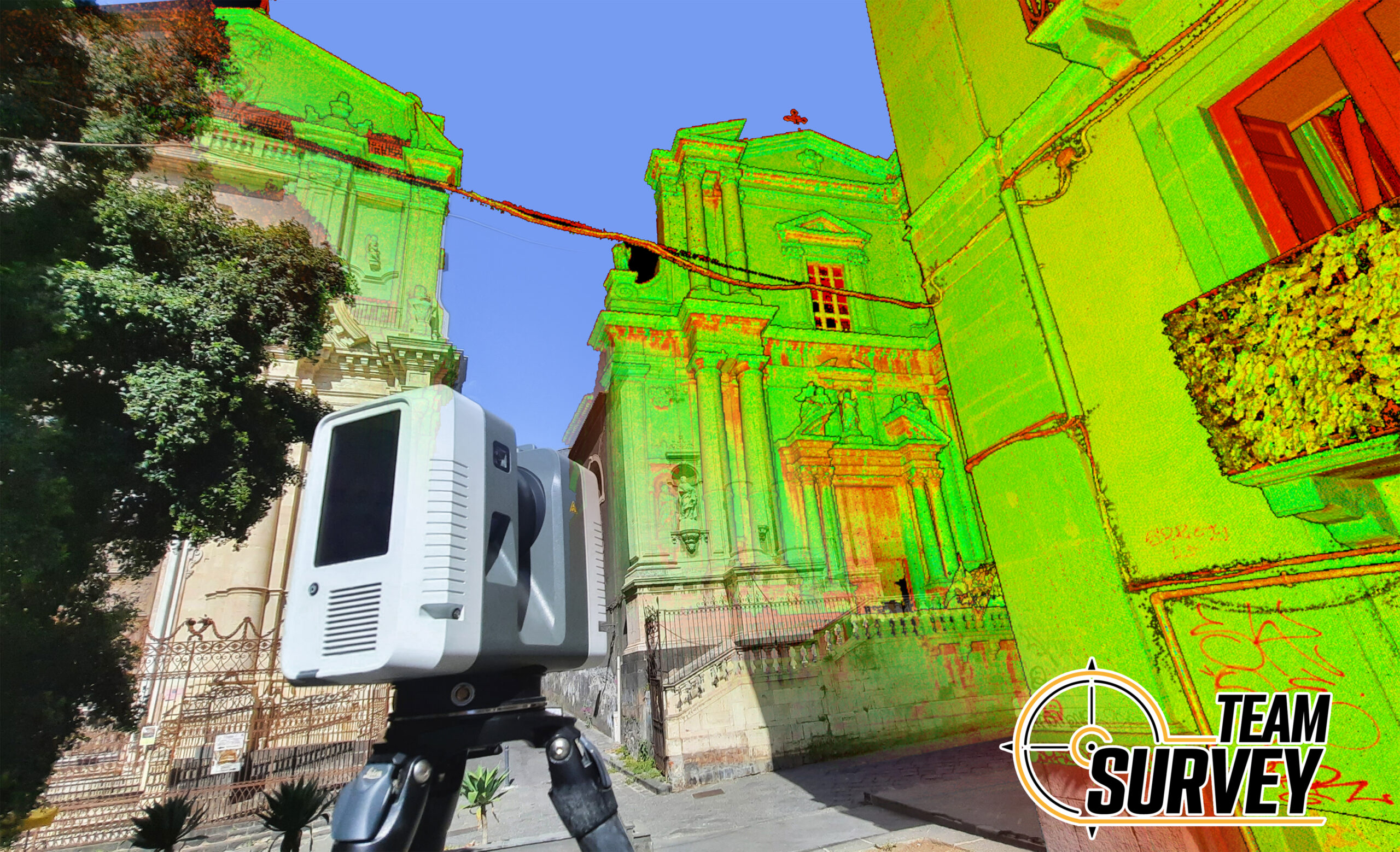 RTC360 scanning portico dell'atleta Catania – Historical landmark in Catania, Italy