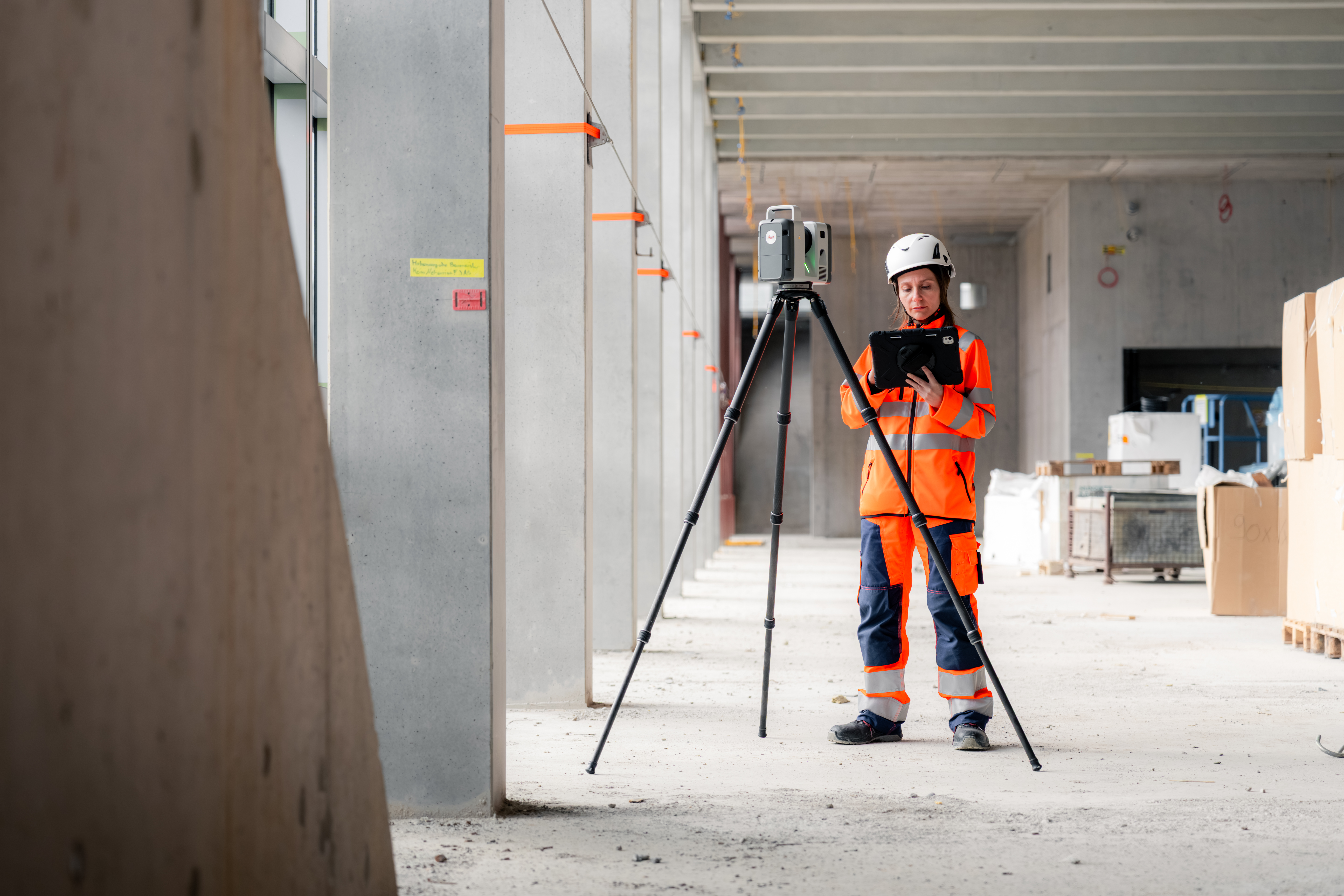 Leica Geosystems RTC series laser scanner being used for construction